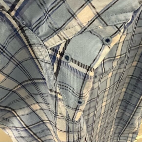 ARIAT Blue Checkered Dress Shirt Men's Size LARGE - Excellent condition - Picture 4 of 6